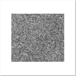 Black and White Swirl Pattern Posters and Art